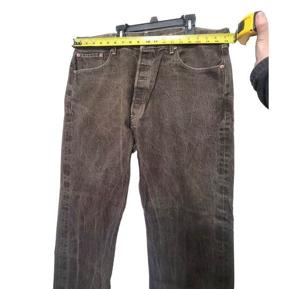 Vintage Levi's 501xx Straight Fit Button Fly Jeans Mens Size 40x32 Brown Denim - Picture 5 of 9